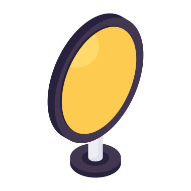 Dikiz aynasının modern tasarım simgesi 