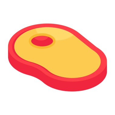 Bifteğin yaratıcı tasarım simgesi