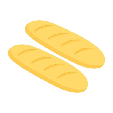 Trendy design icon of baguette 