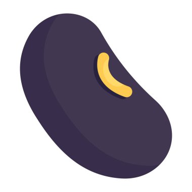 Fasulyenin kavramsal izometrik tasarım simgesi