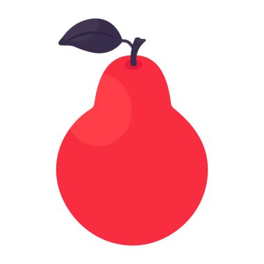 Beyaz armutun izometrik tasarım simgesi 