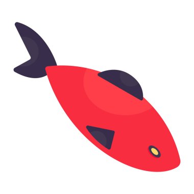 Beyaz arkaplanda izole edilmiş bir balık ikonu 