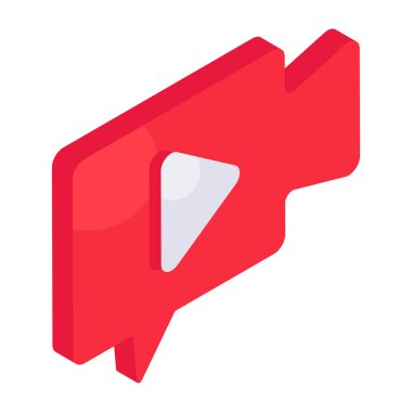 Beyaz arkaplanda izole edilmiş bir video kamera simgesi tasarımı 