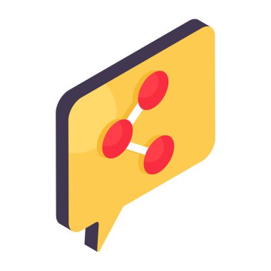 Paylaşım sohbetinin düzenlenebilir tasarım simgesi 