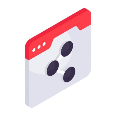 Web sitesi simgesini parlak renk tasarımında paylaş 