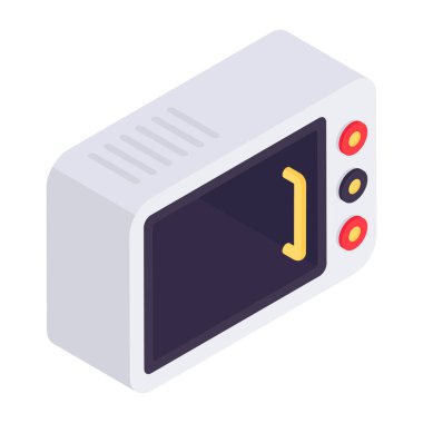 Mikrodalga fırının düzenlenebilir tasarım simgesi 