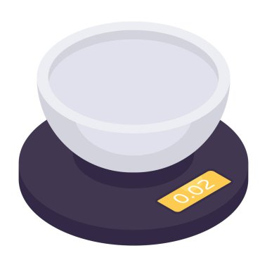 Dijital ölçekli izometrik tasarım simgesi 