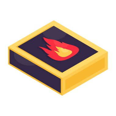 An icon design of matchbox 