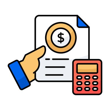 Bütçe muhasebesinin yaratıcı tasarım simgesi