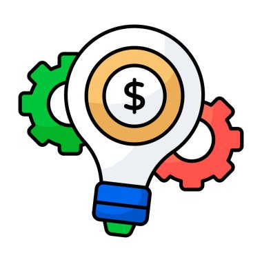 Finansal fikir kavramını gösteren bir dolar.