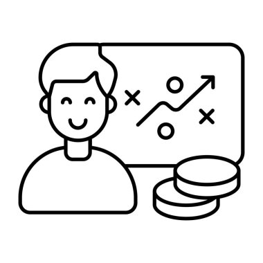Stratejik sunumun düzenlenebilir tasarım simgesi