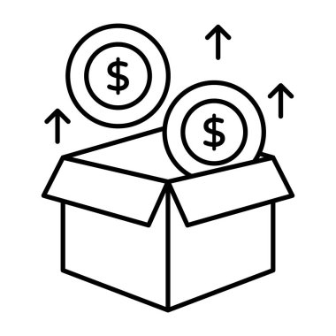 Para kutusunun en iyi indirme simgesi