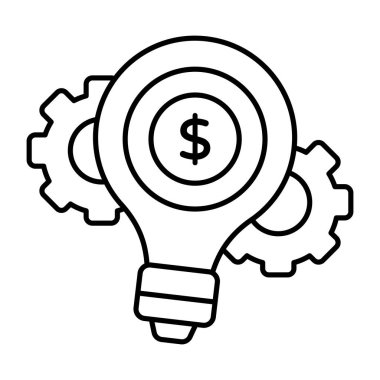 Finansal fikir kavramını gösteren bir dolar.