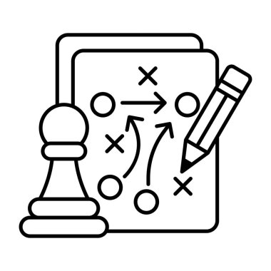 Stratejinin düz tasarım simgesi