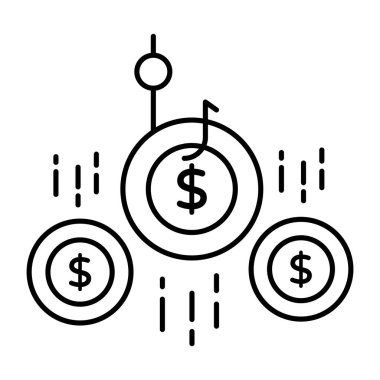 Modern design icon of financial phishing 