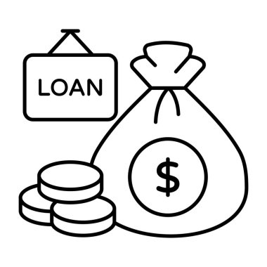 Kredinin düzenlenebilir tasarım simgesi