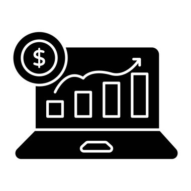 Büyüme grafiğinin modern tasarım simgesi