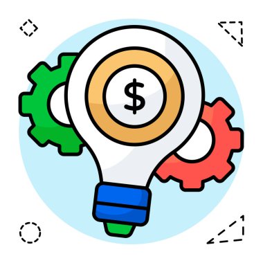 Finansal fikir kavramını gösteren bir dolar.