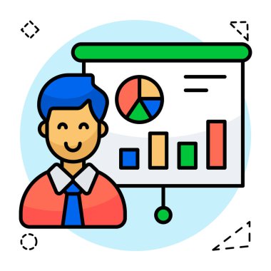 İş sunumunun premimium indirme simgesi