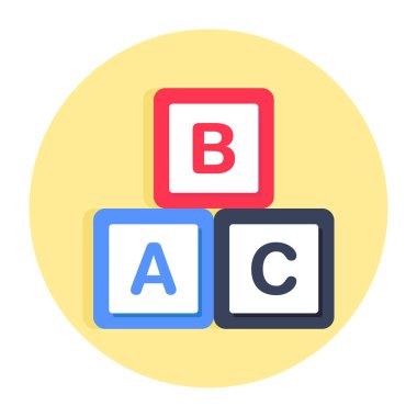 ABC öğreniminin yaratıcı tasarım simgesi