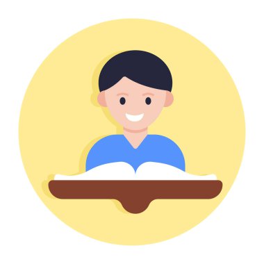 Öğrencinin trend vektör tasarımı