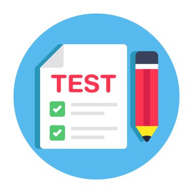 Test kağıdının modern tasarım simgesi