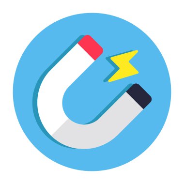 Unique design icon of magnet