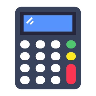 Modern style vector of calculator icon clipart