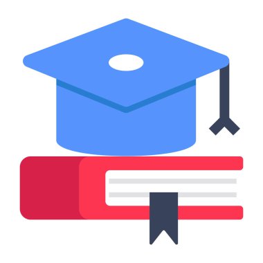 Kapalı kitabın düz tasarım simgesi 