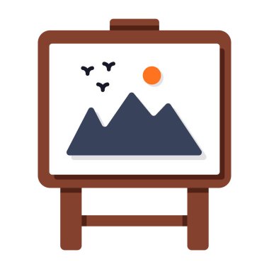 Boyama vektör tasarımı, düz simge 