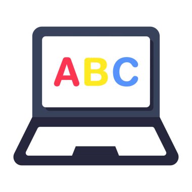 ABC öğreniminin yaratıcı tasarım simgesi