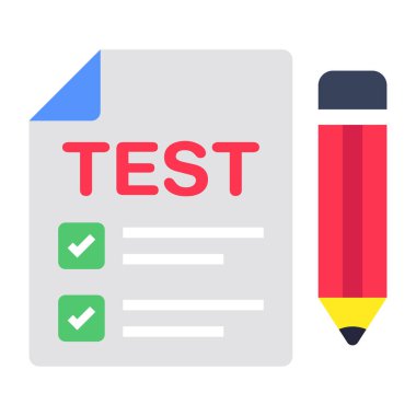 Test kağıdının modern tasarım simgesi