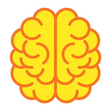 Beynin renkli tasarım simgesi