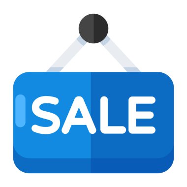 Satış tahtasının kavramsal düz tasarım simgesi