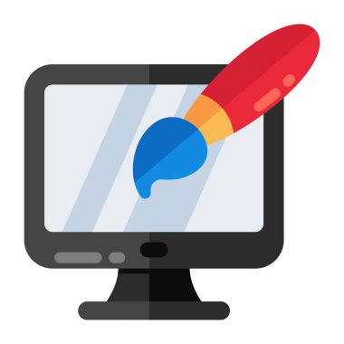 Grafik tasarımının düz tasarım simgesi 