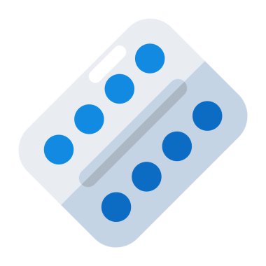 An editable design icon of pills strip