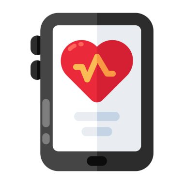 Mobil tıbbi uygulamanın son moda vektör tasarımı