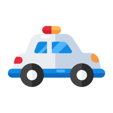 Police car icon in unique design 