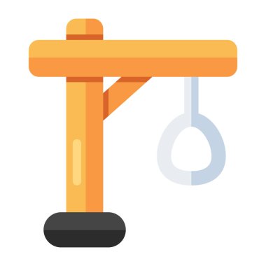 Asılı halatın modern tasarım simgesi 