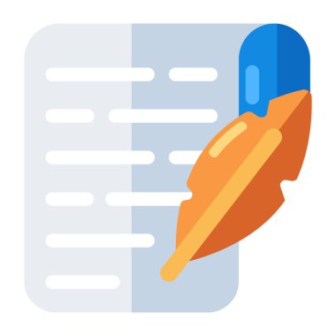 Klasik yazının düz tasarım simgesi 