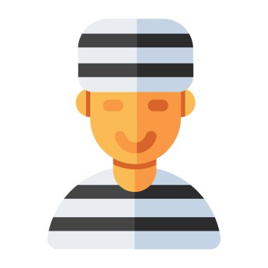 Unique design icon of prisoner 
