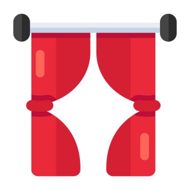 Perdelerin güzel tasarım ikonu