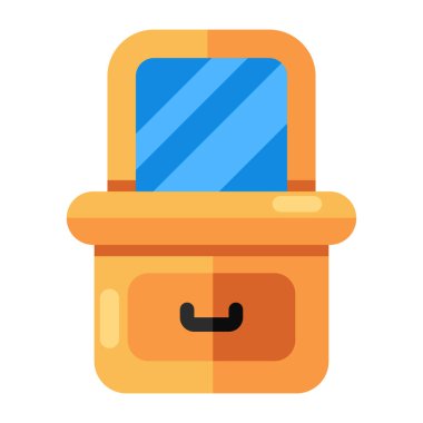 Gösteriş aynasının düz tasarım simgesi 