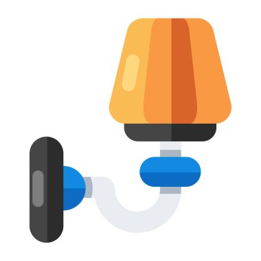 Duvar lambasının modern tasarım simgesi.