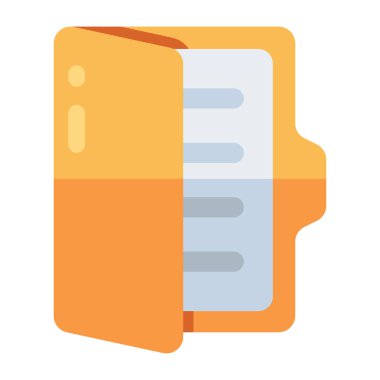 Beyaz arkaplanda izole edilmiş dosyanın yaratıcı tasarım simgesi 