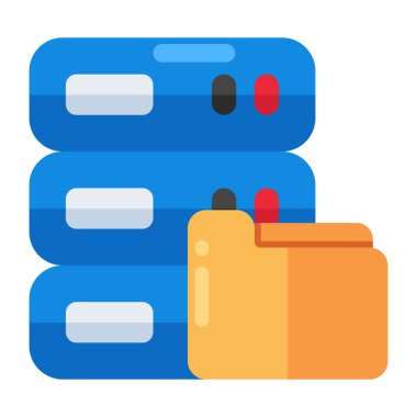 Dizin sunucusunun düz tasarım simgesi 