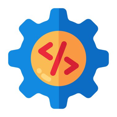 Unique design icon of web coding