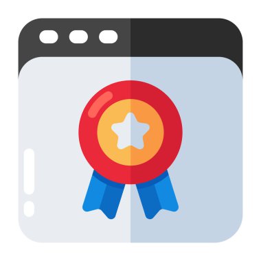 Vector design of awarded website 
