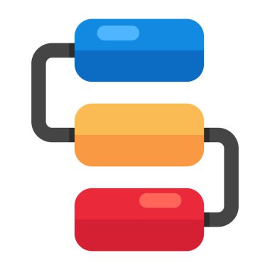 Hiyerarşinin kavramsal düz tasarım simgesi