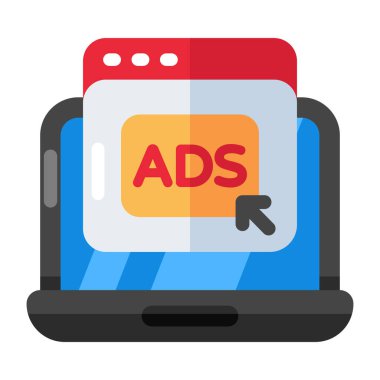 An icon design of web ads